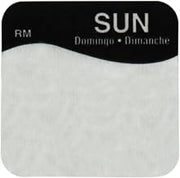 Daymark Sunday Labels White/Black Tri-Lingual Write-in Day Labels - 1"L x 1"H 1000 Per Roll