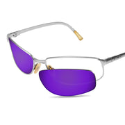 100% Precise-Fit Replacement Sunglass Lenses for Spy Optic Curtis - Polarized Deep Purple Mirror by Glintbay – Small, Polarized Deep Purple Mirror, Model S49CS-PDPM