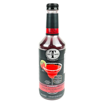 Mr and Mrs T Strawberry Daiquiri Margarita Mix by Mr & Mrs T – 33.81 Fl Oz (Pack of 6), Pack of 6