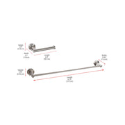 Alma 2-Pc Stainless Steel Hardware Set in Nickel by Elegant Kitchen and Bath – Stainless Steel, Nickel, Model HWB-11S2BNK