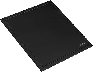 17.25 x 15.75 inch Black Composite Dual-Tier Cutting Board for Ruvati Workstation Sinks - RVA1233BWC