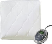 Sunbeam Deluxe Queen Water Resistant Electric Heated Mattress Pad 100% Cotton 20 Heat Settings 2 Digital Controls with Dual Zones, 60"x 80"- Queen
