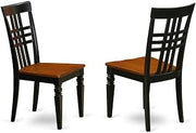 Furnifact Solid Wood Dining Chairs with Wood Seat, Set of 2 Traditional Wooden Dining Room Chairs for Kitchen Table, Black & Cherry