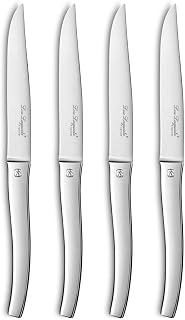 Lou Laguiole Amefa Alphonse Steak Knife Set with Natural Wooden Box, Abielle Stainless Steel, 4 pc Set