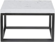 HUBERT Black Display Riser with Marble Top - 7" H