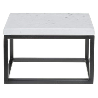 Black Display Riser with Marble Top - 7" H by HUBERT – Metal, Black, Model 73114+14683
