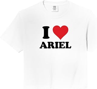 I Heart Ariel First Name I Love Personalized Stuff Comfort Colors Crop Top