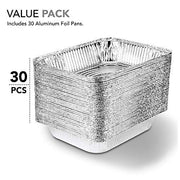 Stock Your Home 1 Pack Pack of 30 / Silver / Without Lids Disposable Cookware