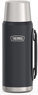 THERMOS Icon Beverage Bottle 1.20 L, Grey/Graphite Matt, Thermos Flask 1200 ml, Insulated Bottle with Drinking Cup, Thermos Flask with Handle, 24 Hours Hot / 24 Hours Cold, Dishwasher Safe, Completely