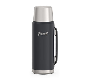 Icon Beverage Bottle 1.20 L by THERMOS – 40.6 Ounces, 1200.0 milliliters, Stainless Steel, Dark Grey / Graphite Mat, Model 4122333120