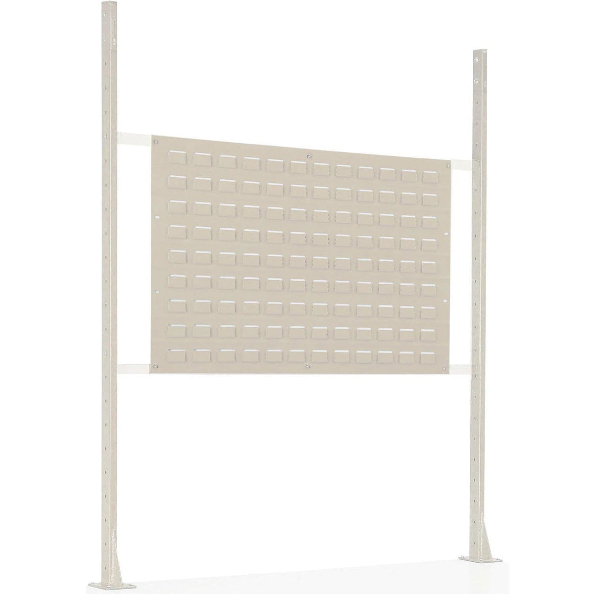 Risers with Louver Panel for 48" Workbench by Global Industrial – 37.5"L x 36"W x 19"H, Steel, Tan Powder Coat, Model 249715TN