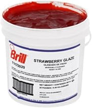 HC Brill Strawberry Glaze Filling - 20 Pound Bulk Pail - Ready-to-Use Fruit Topping for Bakery & Foodservice - 1 each