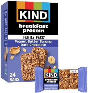KIND Breakfast Protein Bars, Peanut Butter Banana Dark Chocolate, 12 ct