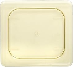 Cambro H-Pan 1/6 Size Amber Polysulfone Flat High Heat Food Pan Lid