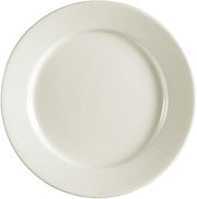 CAC China REC-6 Rolled Edge 6-1/2-Inch Stoneware Round Plate, American White, Box of 36