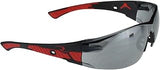 Radians OBL1-60 Obliterator Safety Eyewear, Red and Black Temples with Silver Mirror Lens