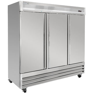 80 7/8" Three Section Reach In Freezer by MOTAK – 83.66x35.04x83.46, In Description, Check Images, Model MSD-3DF-BAL-X