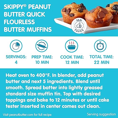 SKIPPY Peanut Butter / 40 Ounce (Pack of 8) / Creamy Peanut Butter