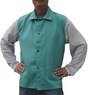 Tillman 9630 30" 9 oz. Green FR Cotton/Side Split Leather Jacket, 3X-L