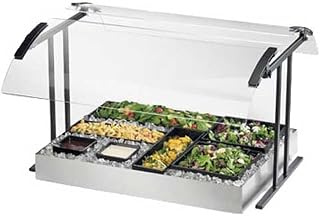 Cal Mil Black Double Face Table Mount Buffet Guard, 73.25 x 27.25 x 21.5 inch - 1 Each.