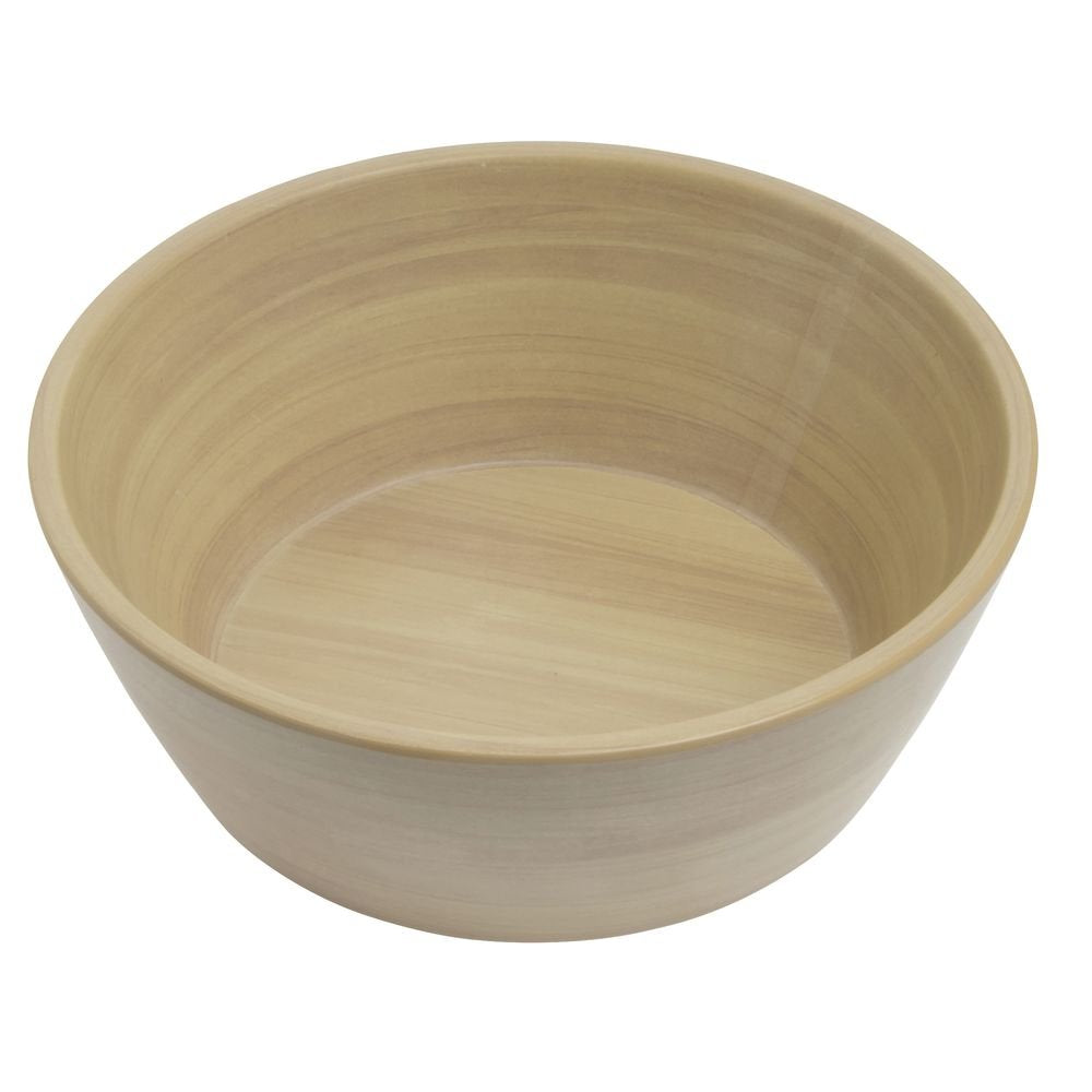 Serving Bowl with Butcher Block Finish - 6"Dia x 2 1/4"H by HUBERT – Plastic, Butcher Block, Model M2330-BUTCHER