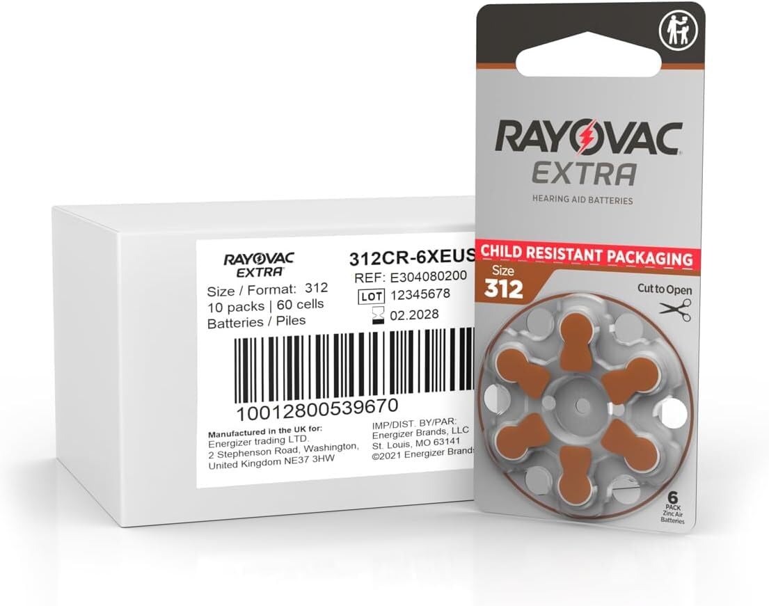 Extra Advanced by Rayovac – 60 Count (Pack of 1), Brown Tab