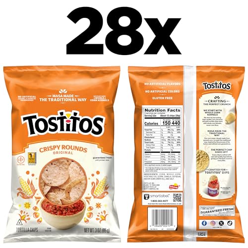 Tostitos Crispy Rounds / 3 Ounce (Pack of 28) / 28 Count Tortilla