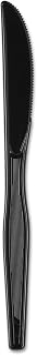 Dixie 7" Medium-Weight Polystyrene Plastic Knife by GP PRO (Georgia-Pacific), Black, KM517, (Case of 1,000)