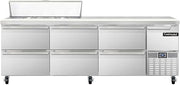 CRA93-12-D Refrigerated Base Sandwich Unit, 93" W, With 12 Pan Openings & Drawers