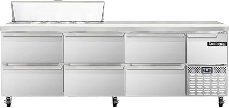 CRA93-12-D Refrigerated Base Sandwich Unit, 93" W, With 12 Pan Openings & Drawers