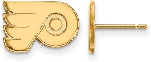 Philadelphia Flyers Extra Small (3/8 Inch) Post Earrings (14k Yellow Gold)