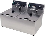 GS1612 Countertop Split Pot Electric Deep Fryer, 31 Lbs. Capacity, Stainless Steel