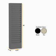 Gray Cold Rolled Steel 20 Contour Pocket Vertical Literature Rack by Durham – 20, Cold Rolled Steel, Gray, Model 400-95