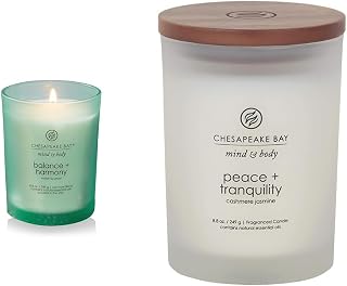 Chesapeake Bay Candle Scented Candles, Balance + Harmony and Peace + Tranquility, Medium Jars (2-Pack)