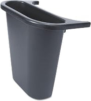 Rubbermaid Commercial Products Plastic Resin Deskside Wastebasket/Recycling Side Saddle Basket, Black, For Home/Office/Under Desk