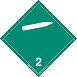 Labelmaster IPV3 Non-Flammable Gas Hazmat Placard, International Wordless, Permanent Vinyl (Pack of 25)