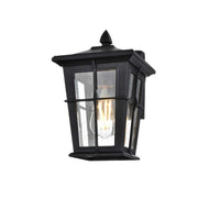 One Light Outdoor Wall Sconce Black by Bodine – Black