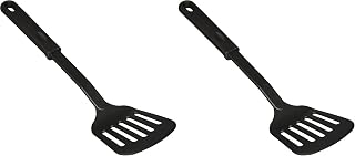 Winco Nylon Slotted Spatula, Black Medium, 12-3/4" (Pack of 2)