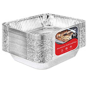 Stock Your Home 25 Pack W/Dome Lids / Silver / 3.0 quarts Disposable Cookware