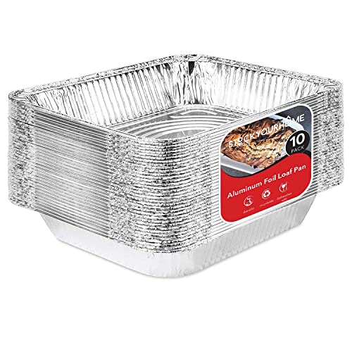 Stock Your Home 10 Pack / Silver / Without Lids Disposable Cookware
