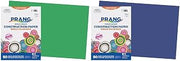 Prang Construction Paper, Holiday Green, Bright Blue, 12" x 18", 50 Sheets