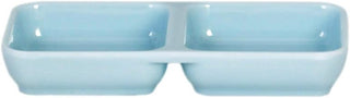 Thunder Group Blue Jade melamine dinnerware collection 4 oz, 6" x 3" twin sauce dish, comes in dozen