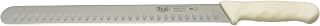 Winco 12" White Hollow Ground Plastic Slicer, Handle | Cleaner cuts, Great for Food Preparation, Portioning, Prep Stations and Foodservice