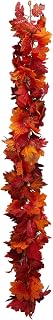 Fall Maple Leaf Garland Hanging Vine Decorative Thanksgiving | Fall Maple Leaf Garland; Hanging Vine; Thanksgiving Door Wreath; 5.6ft; Reusable Autumn Decor; PE Leaves; Multi-Purpose