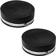 Fernco QC-106 2 Pack 6-in. Qwik Cap Flexible PVC Pipe Cap with Stainless Steel Clamps, Black