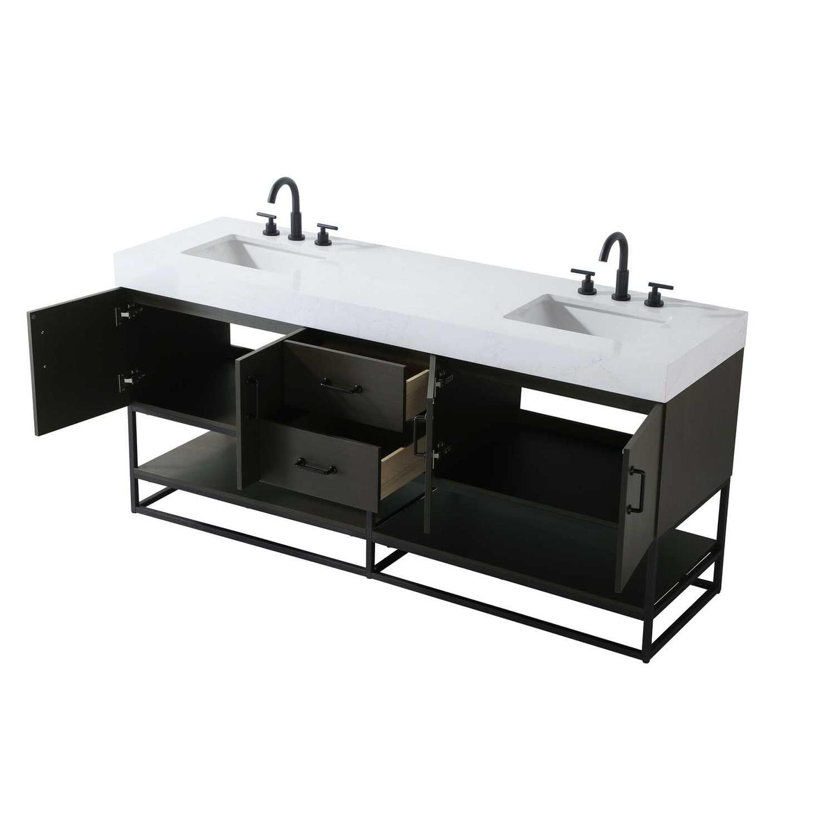Caroline Bathroom Vanity Mocha Brown by Lighting Design – Wood, Mocha Brown, Model 5608963