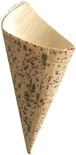 Bamboo Leaf Cone (Case of 100), PacknWood - Appetizer Holder Supplies (5 oz, 2.7" x 6.7" x 4.9") PK210BBCOB17