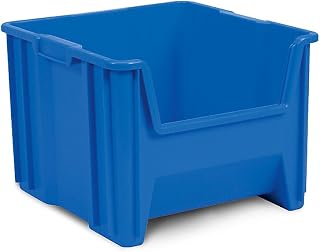 Akro-Mils Stak-n-Store Poly Bins - 10-7/8x17-1/2x12-1/2" - Blue - Lot of 4