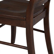 Solid Wood Dining Chair with X-Back Design by Furnifact – Wood, Rich Mocha, Pack of 2