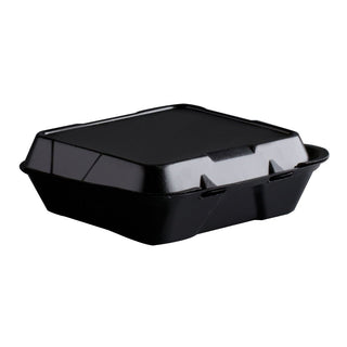 SN2003L Snap It Foam Container 1-Comp 9 1/4 x 9 1/4 x 3 Black 100/Bag 2 Bags/Carton by Genpak – Styrofoam, Black, Pack of 200, Model GNPSN2003L